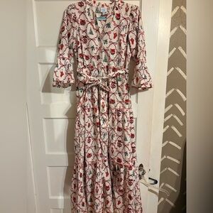 Crown & Ivy Festive Print Long Sleeve Dress